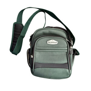 VTG Ricardo Beverly Hills Green Nylon Crossbody Travel Bag